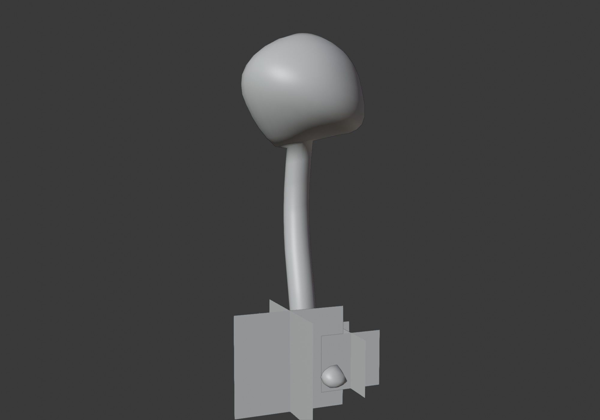 cartoon tree with grass and stone Low-poly 3D model_11