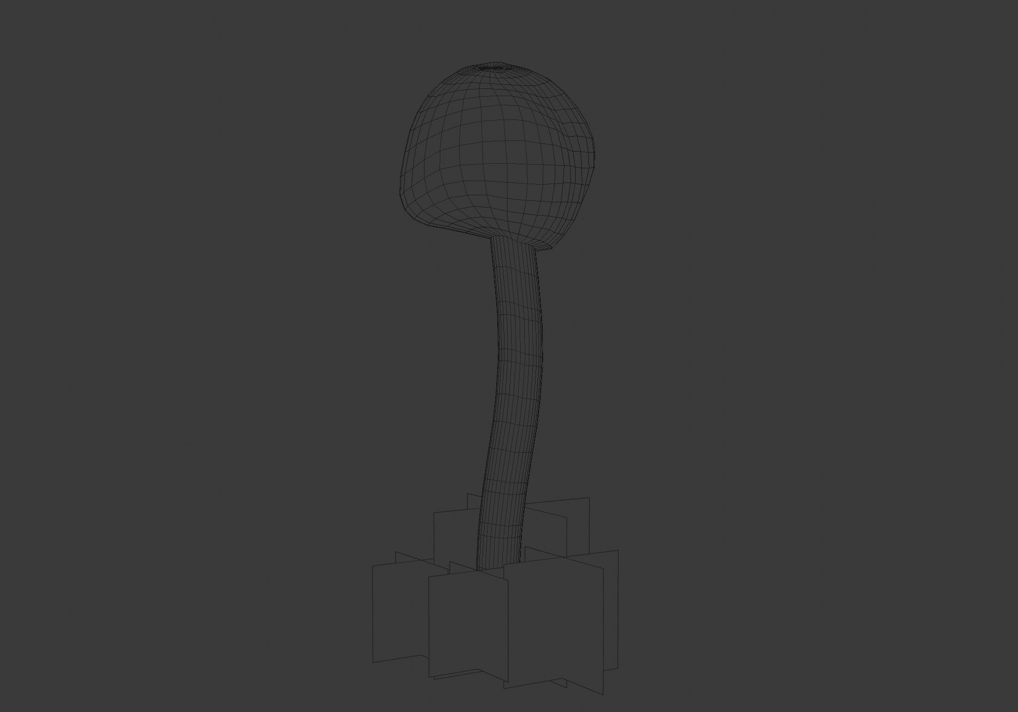 cartoon tree with grass and stone Low-poly 3D model_17