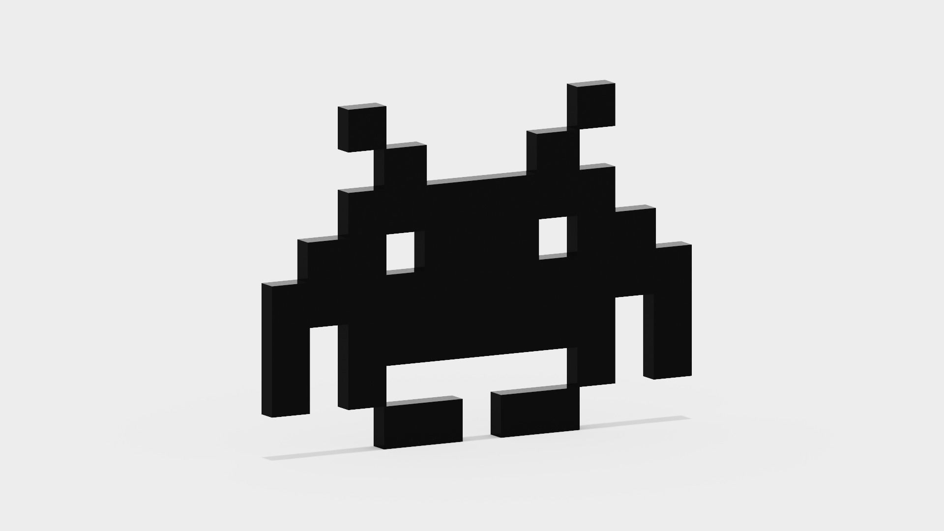 Space Invaders Alien Low-poly 3D model_7