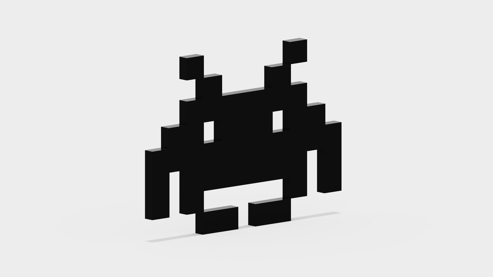 Space Invaders Alien Low-poly 3D model_16