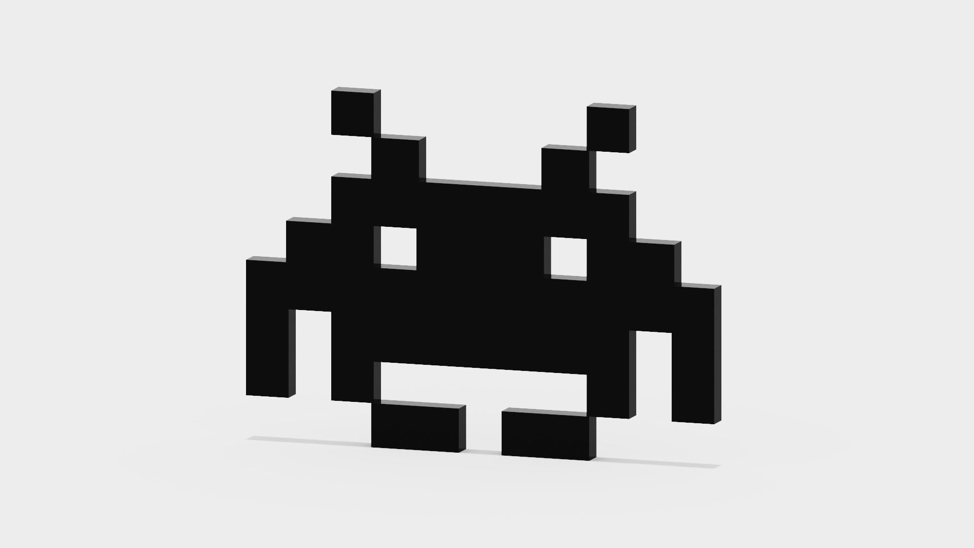 Space Invaders Alien Low-poly 3D model_9