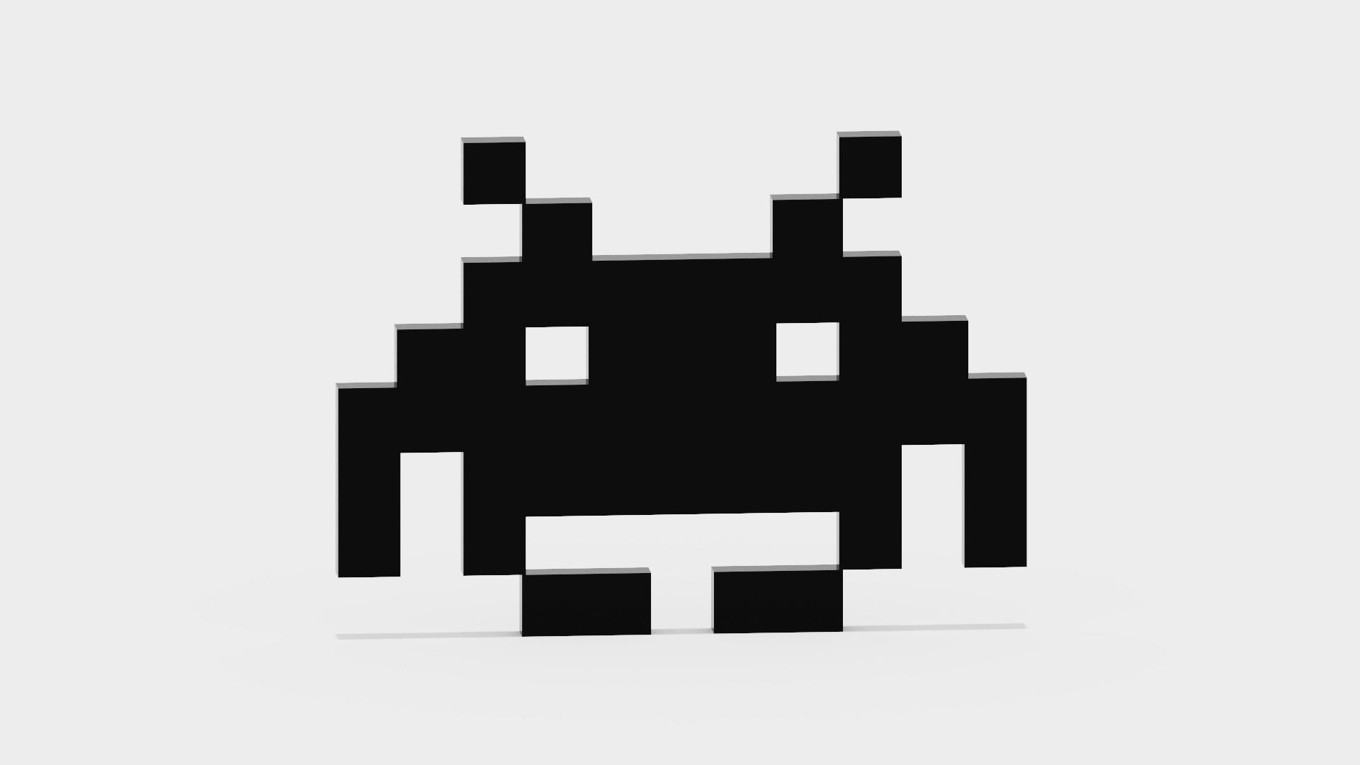 Space Invaders Alien Low-poly 3D model_8