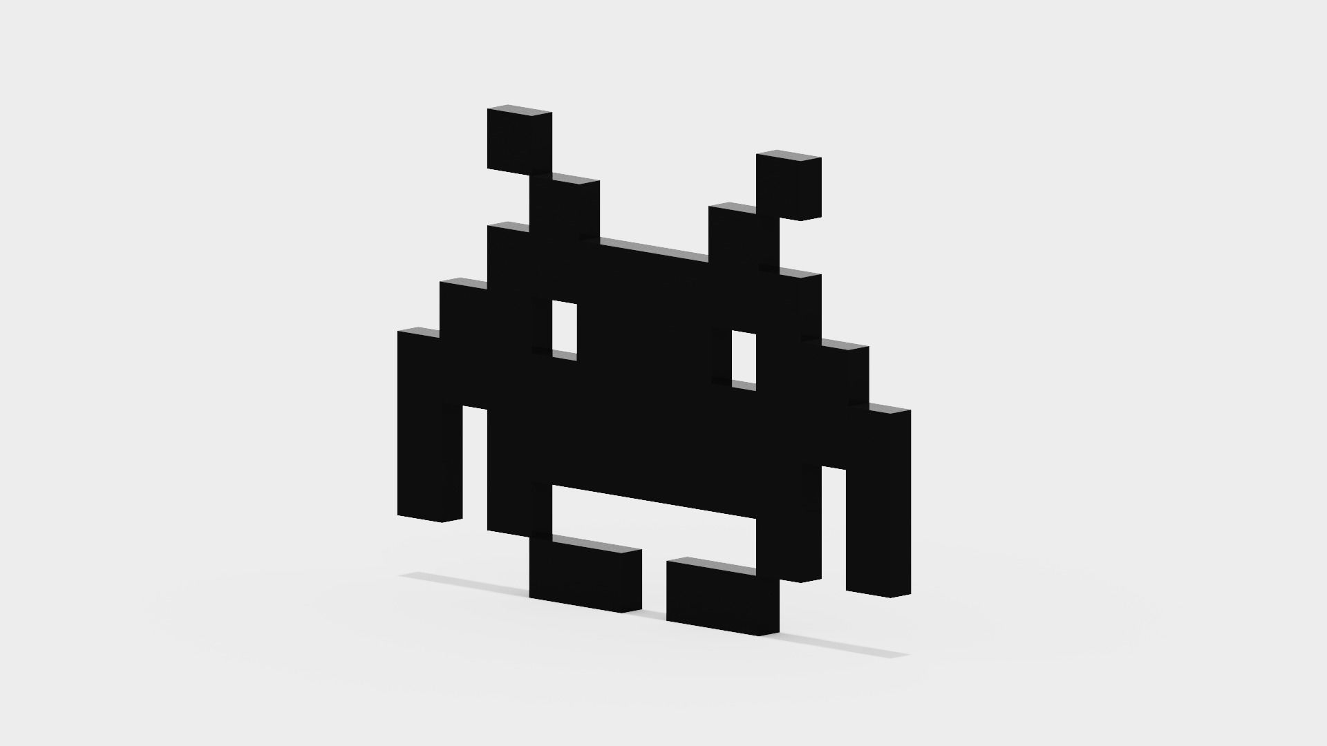 Space Invaders Alien Low-poly 3D model_10