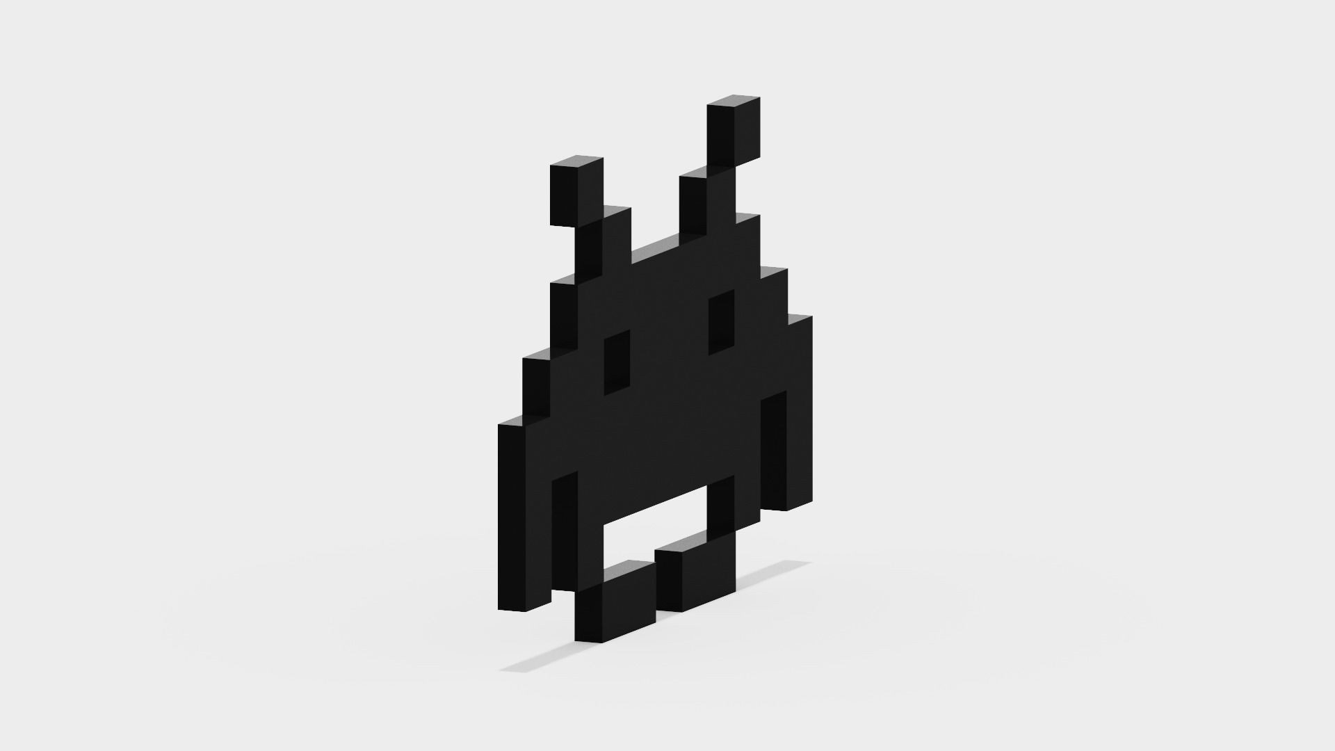 Space Invaders Alien Low-poly 3D model_15