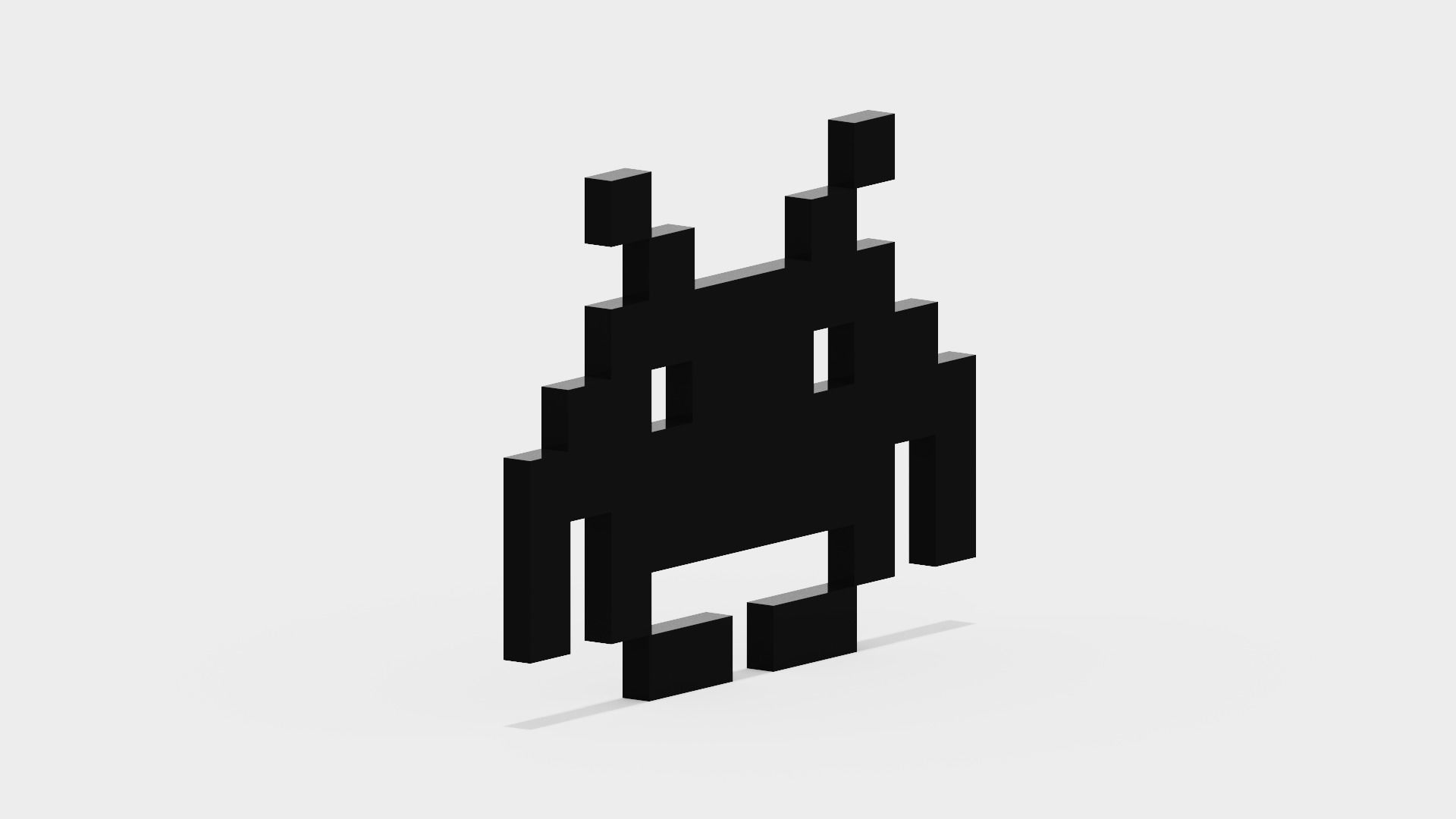 Space Invaders Alien Low-poly 3D model_6