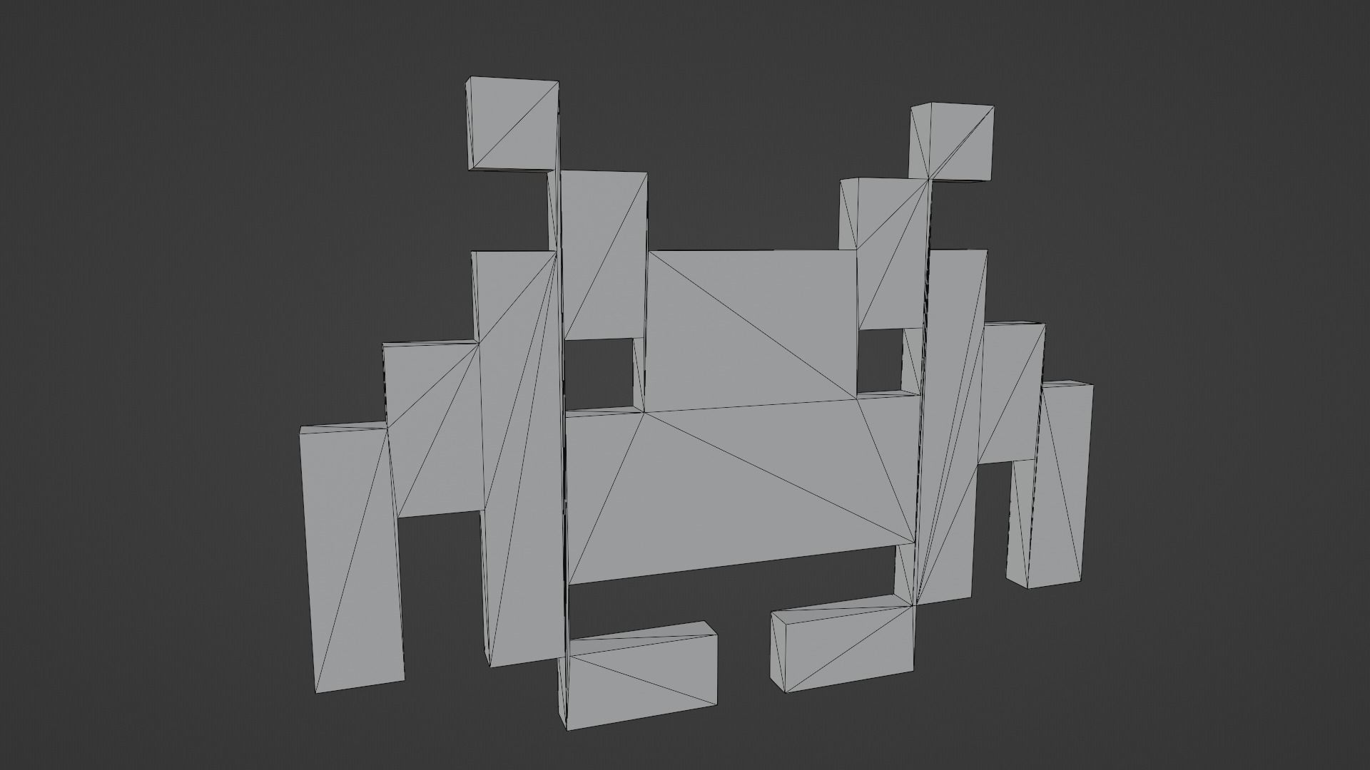 Space Invaders Alien Low-poly 3D model_11