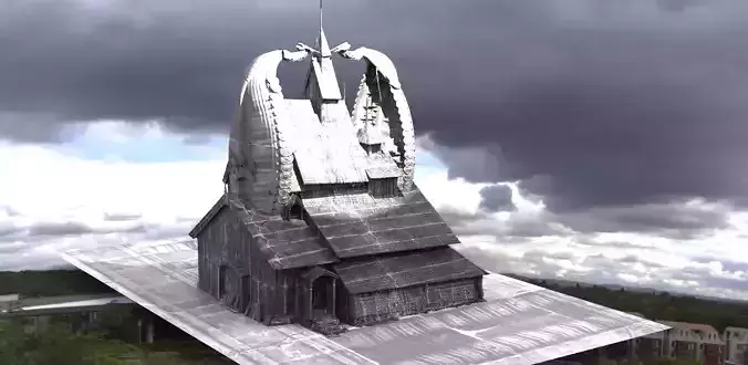 Viking Hall exterior ship design 