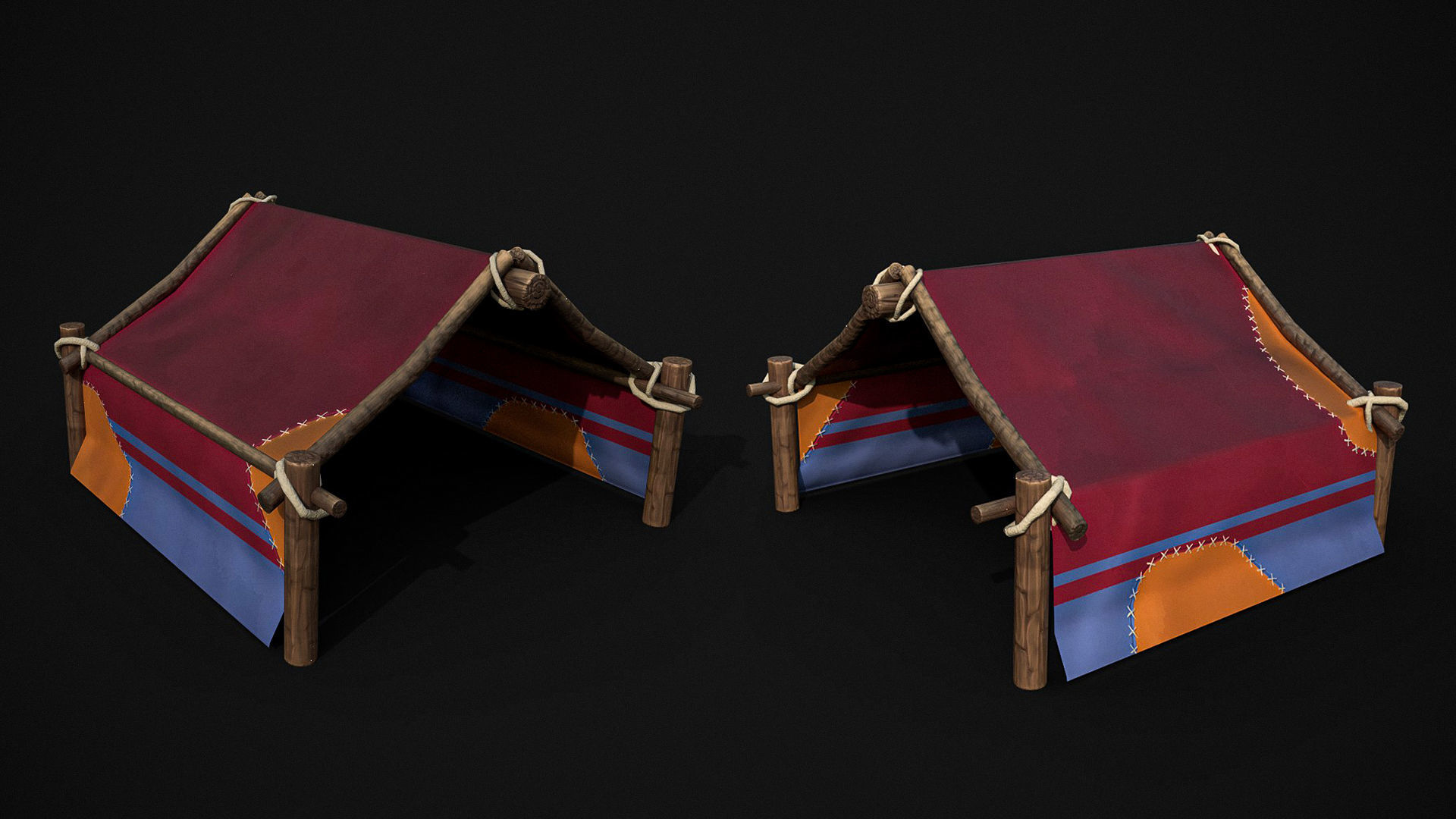 Stylized Wiking Asset Pack Low-poly 3D model_3