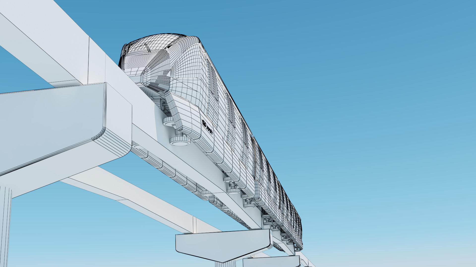 MONORAIL san francisco light rail project 3D model_12