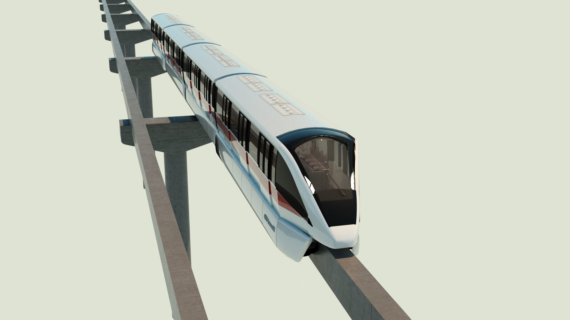 MONORAIL san francisco light rail project 3D model_15