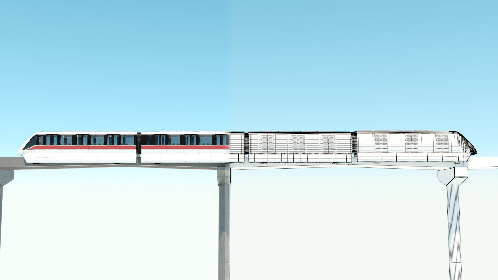 MONORAIL san francisco light rail project 3D model_9
