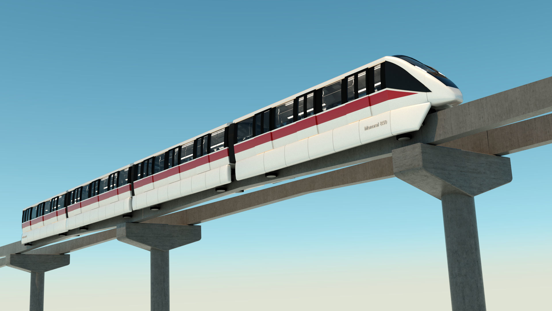 MONORAIL san francisco light rail project 3D model_1