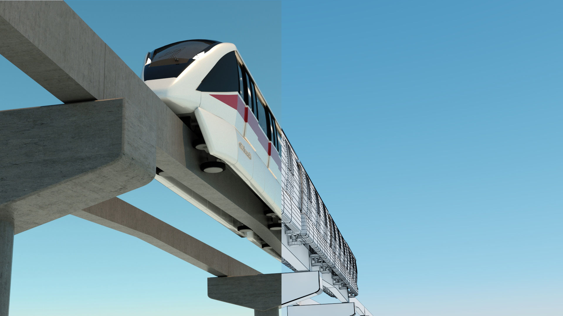 MONORAIL san francisco light rail project 3D model_7