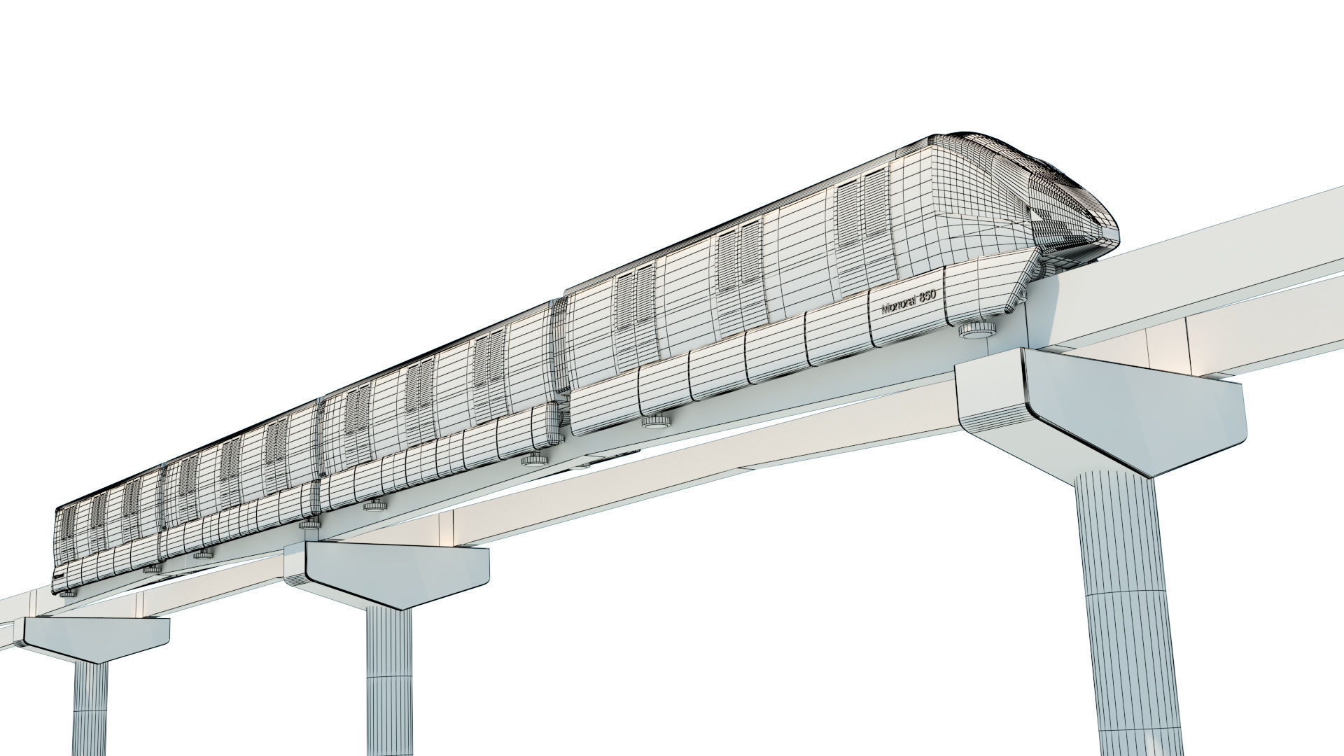 MONORAIL san francisco light rail project 3D model_10