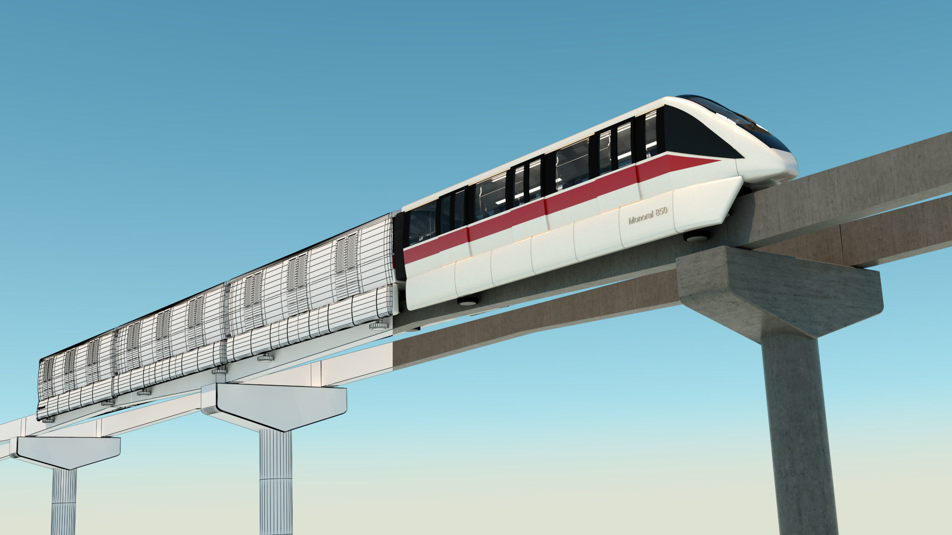 MONORAIL san francisco light rail project 3D model_4