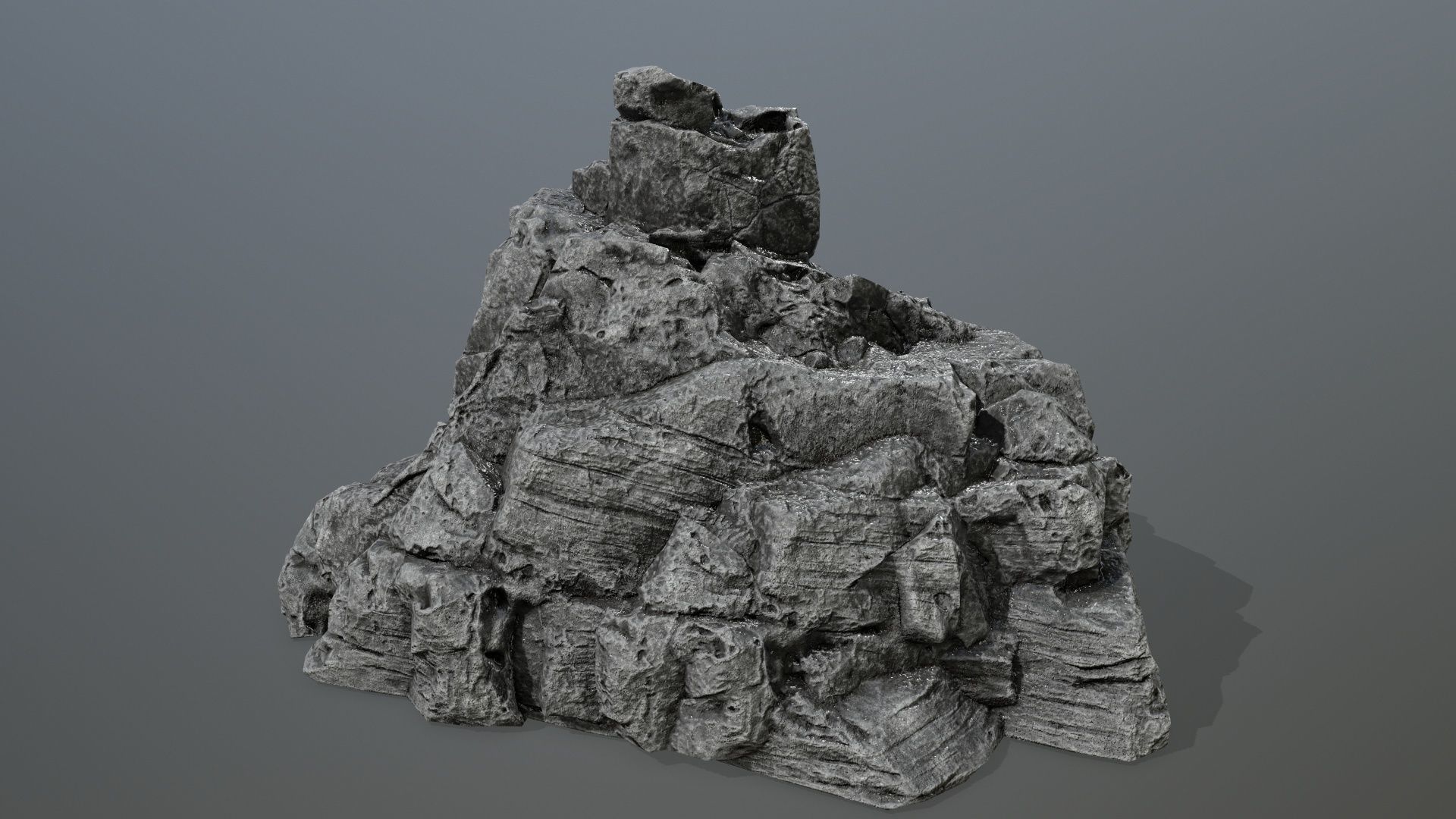 rocks rock Low-poly 3D model_2