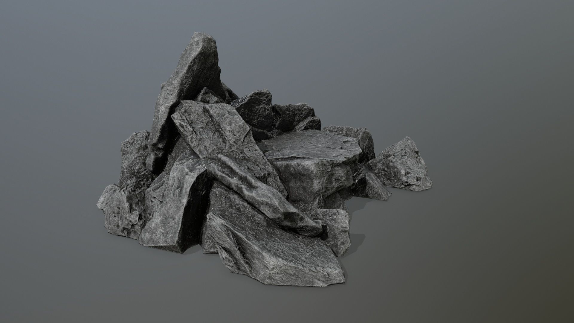rocks rock Low-poly 3D model_23