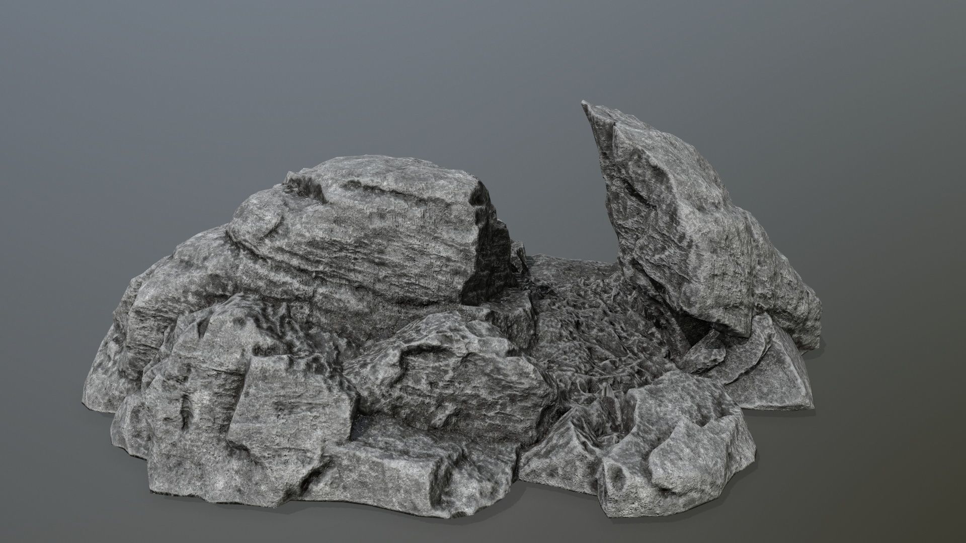 rocks rock Low-poly 3D model_28
