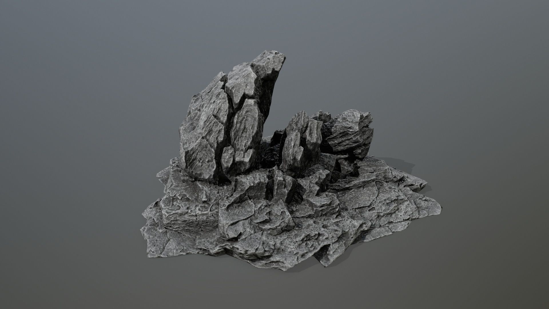 rocks rock Low-poly 3D model_13