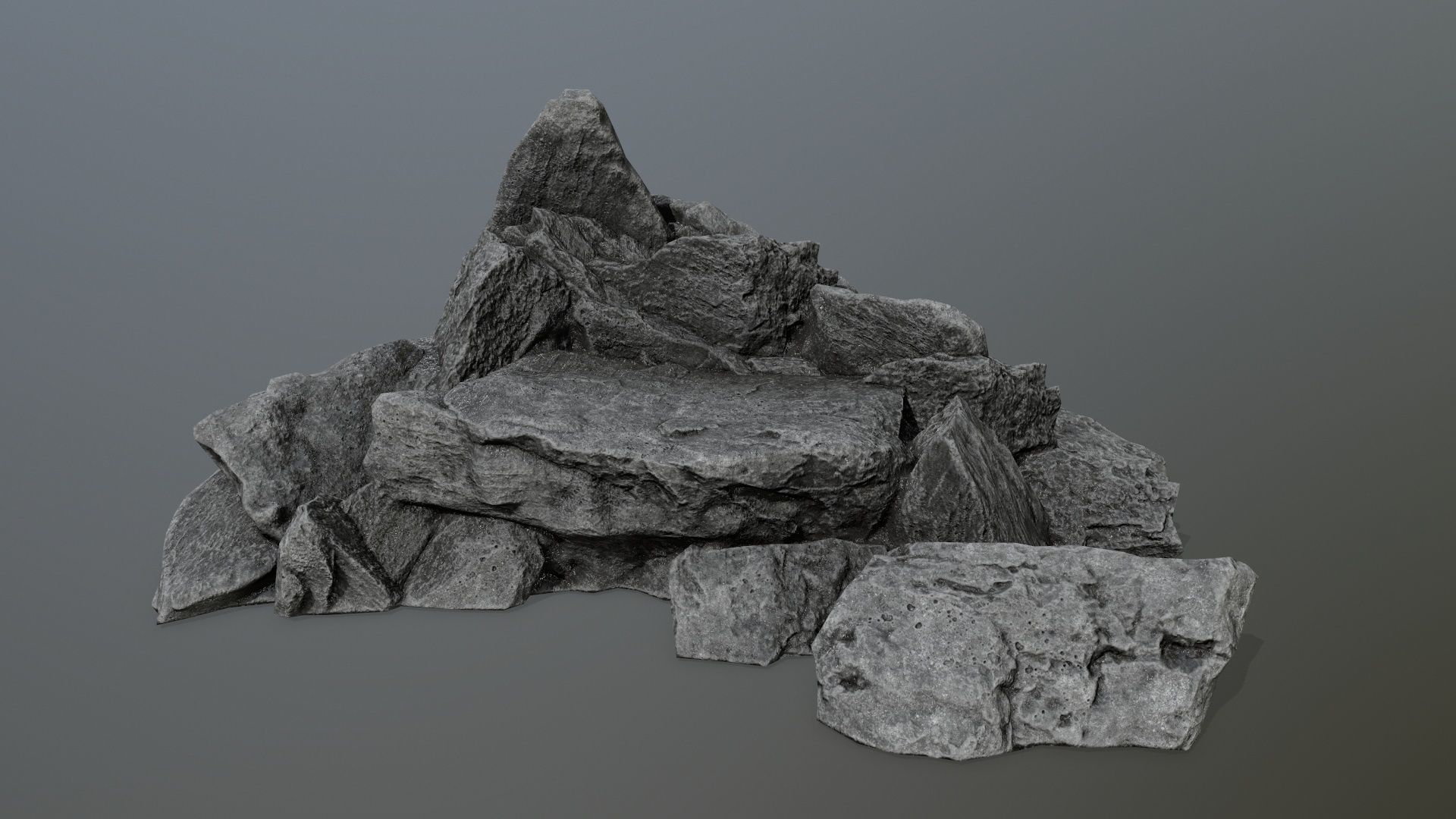 rocks rock Low-poly 3D model_22
