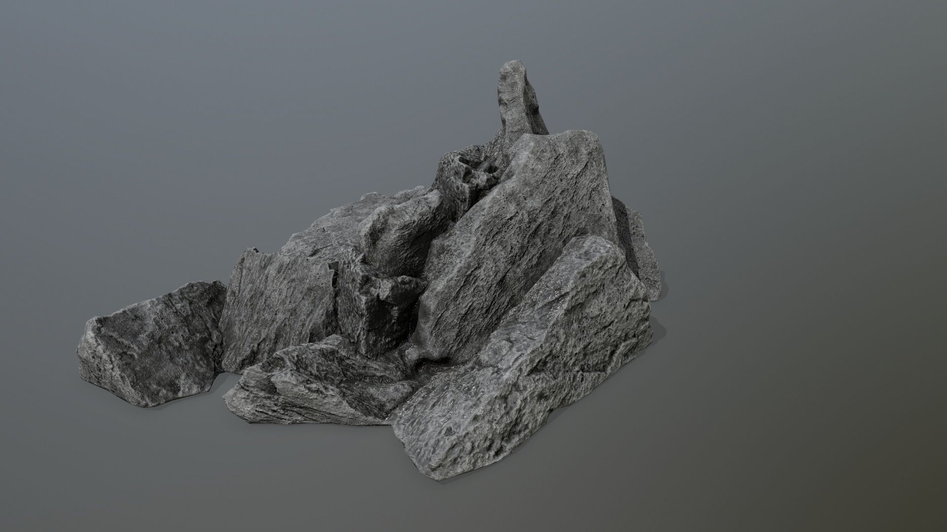 rocks rock Low-poly 3D model_25
