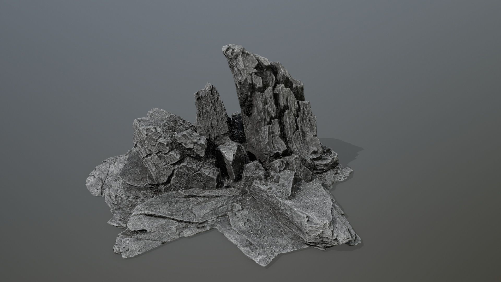 rocks rock Low-poly 3D model_15