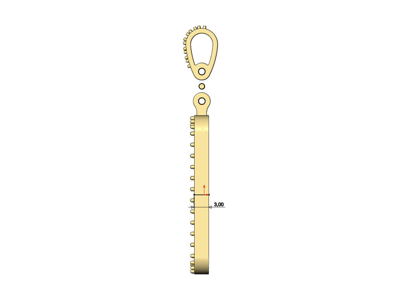 Diamond bail rectangular memory pendant 3D print model_6