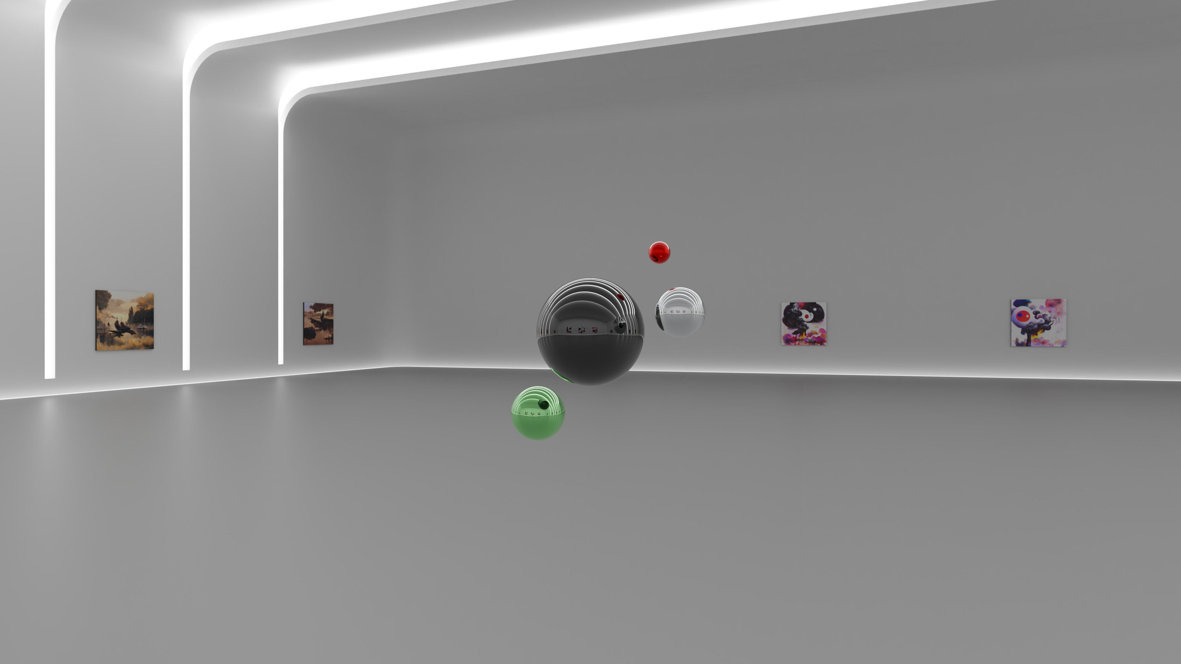 HDRI - Art Museum Gallery Interior 27 v2 - 16384x8192 Texture_2