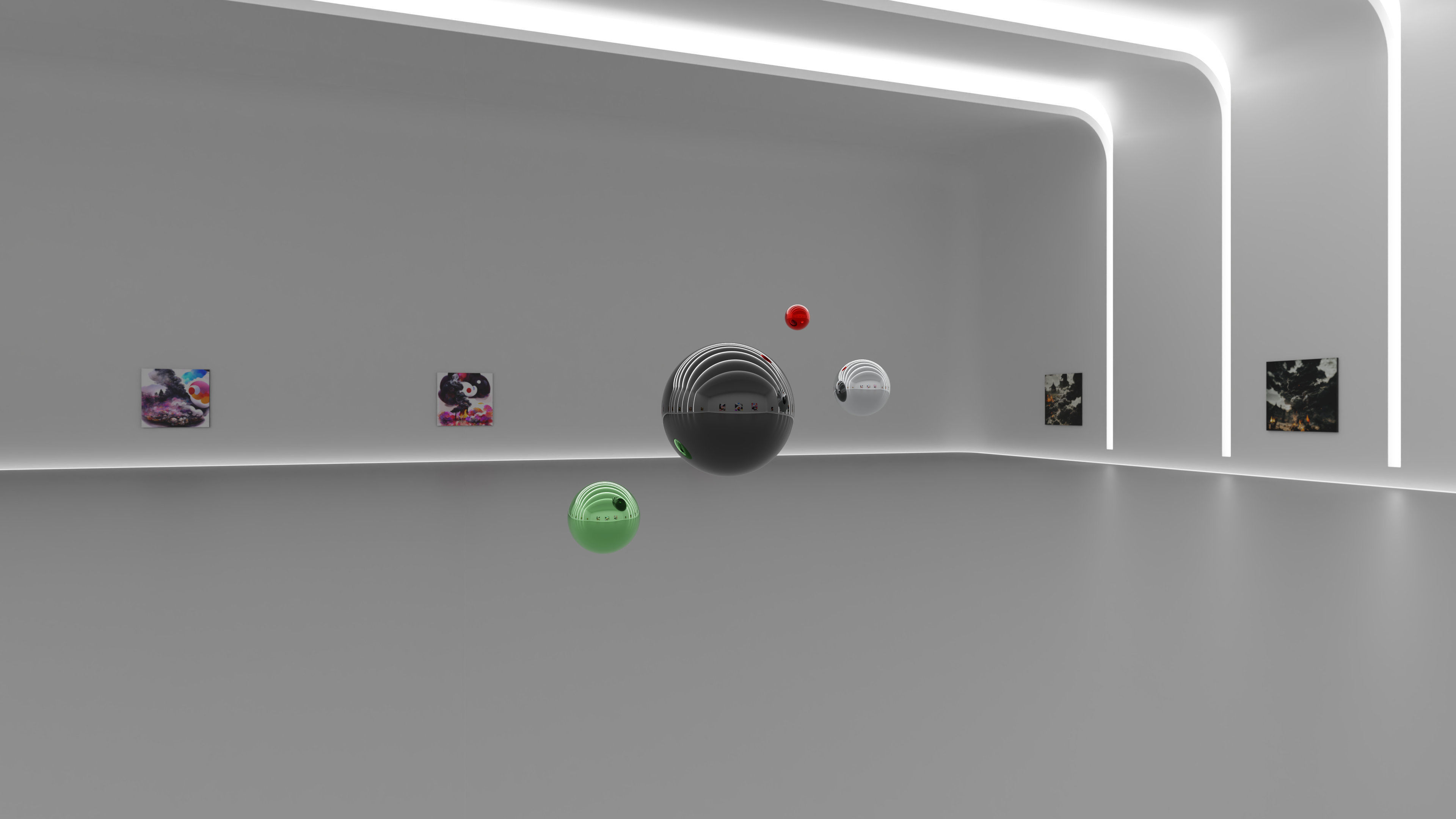 HDRI - Art Museum Gallery Interior 27 v2 - 16384x8192 Texture_20