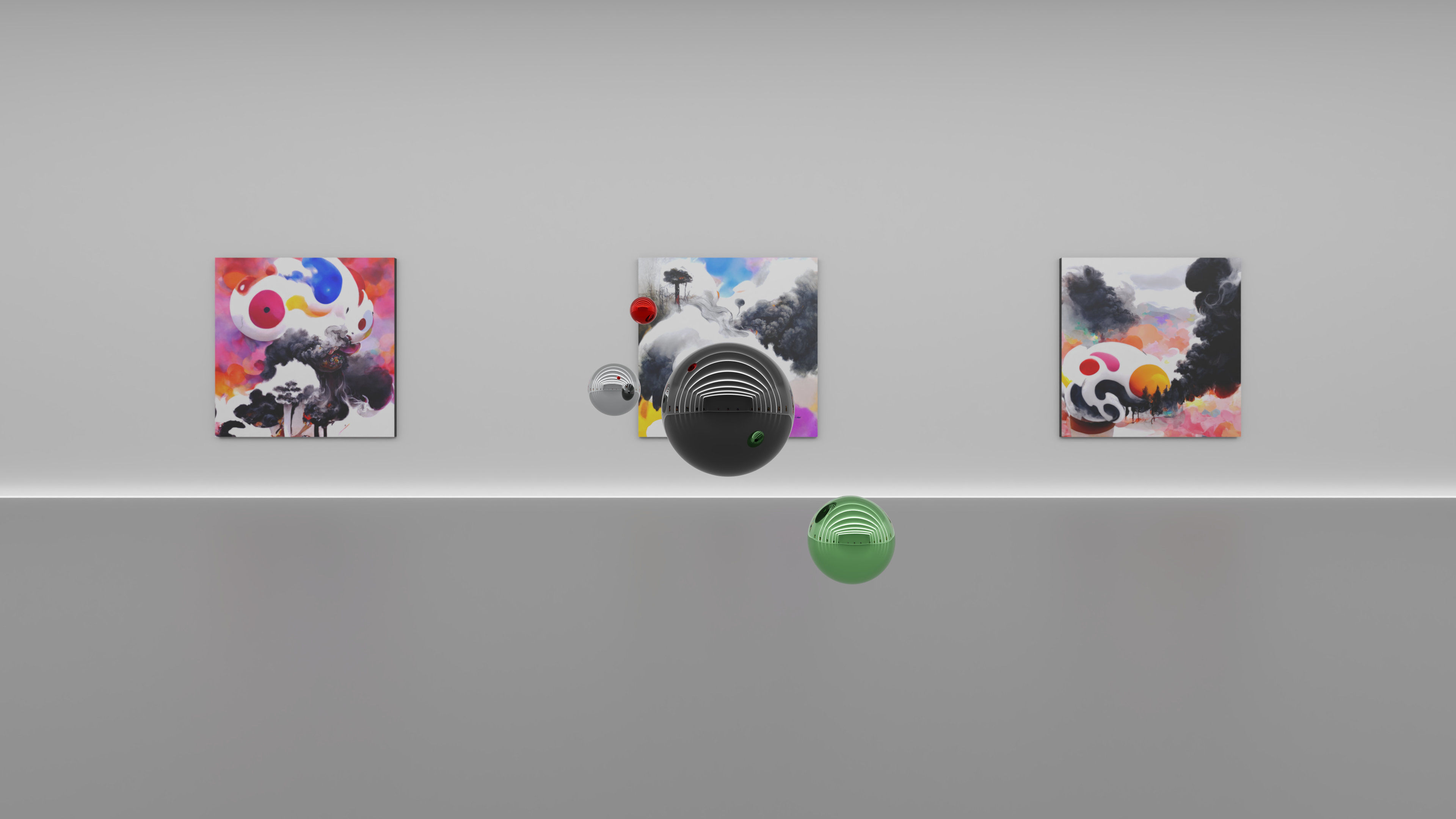 HDRI - Art Museum Gallery Interior 27 v2 - 16384x8192 Texture_11