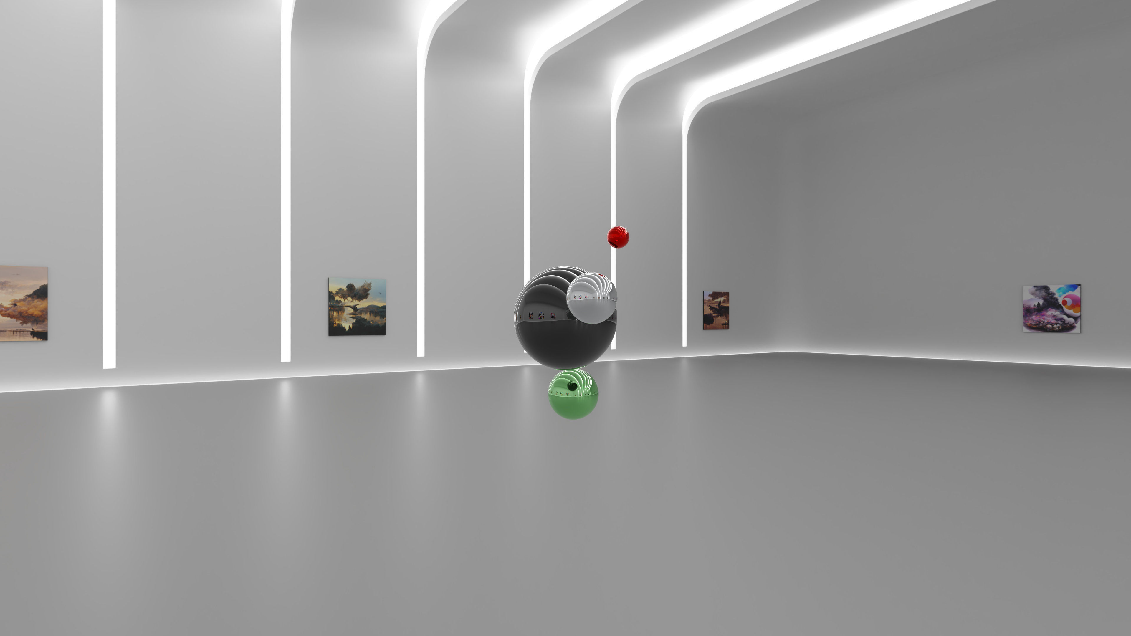 HDRI - Art Museum Gallery Interior 27 v2 - 16384x8192 Texture_4