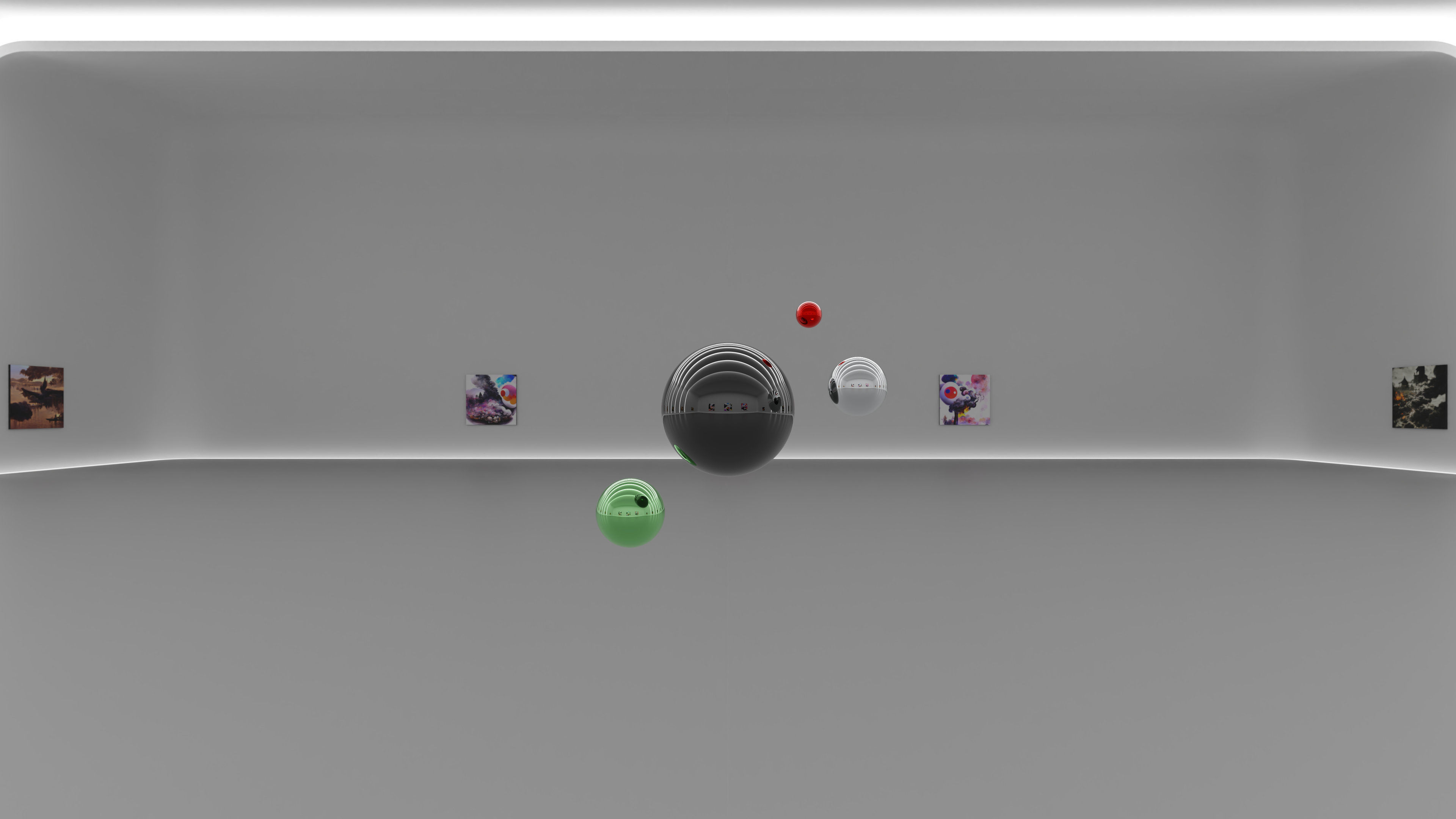 HDRI - Art Museum Gallery Interior 27 v2 - 16384x8192 Texture_1