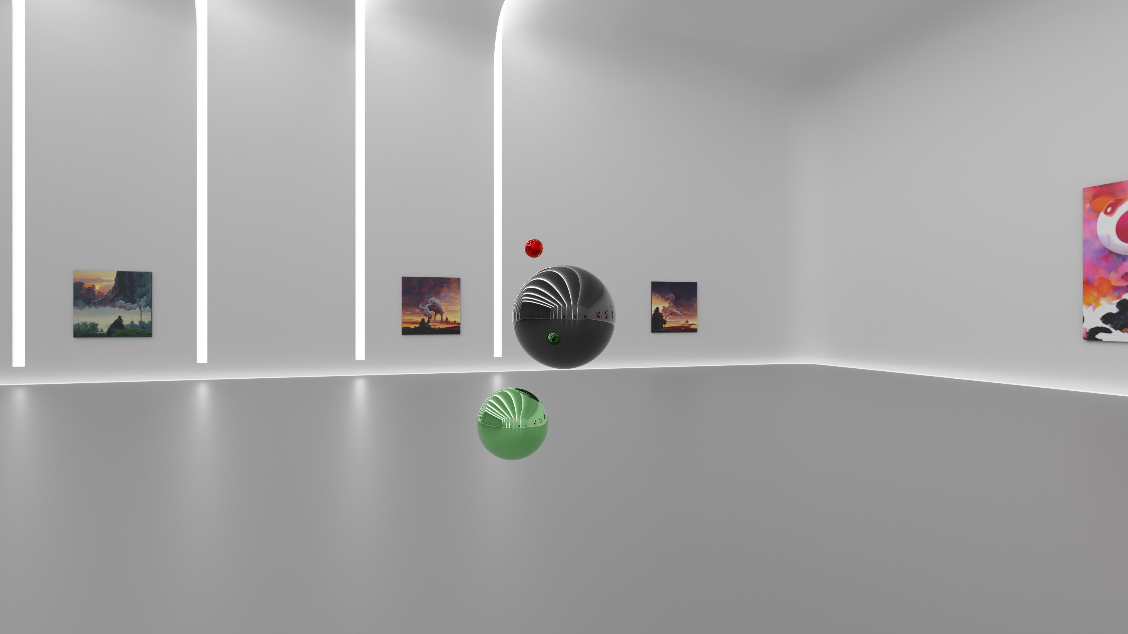 HDRI - Art Museum Gallery Interior 27 v2 - 16384x8192 Texture_15