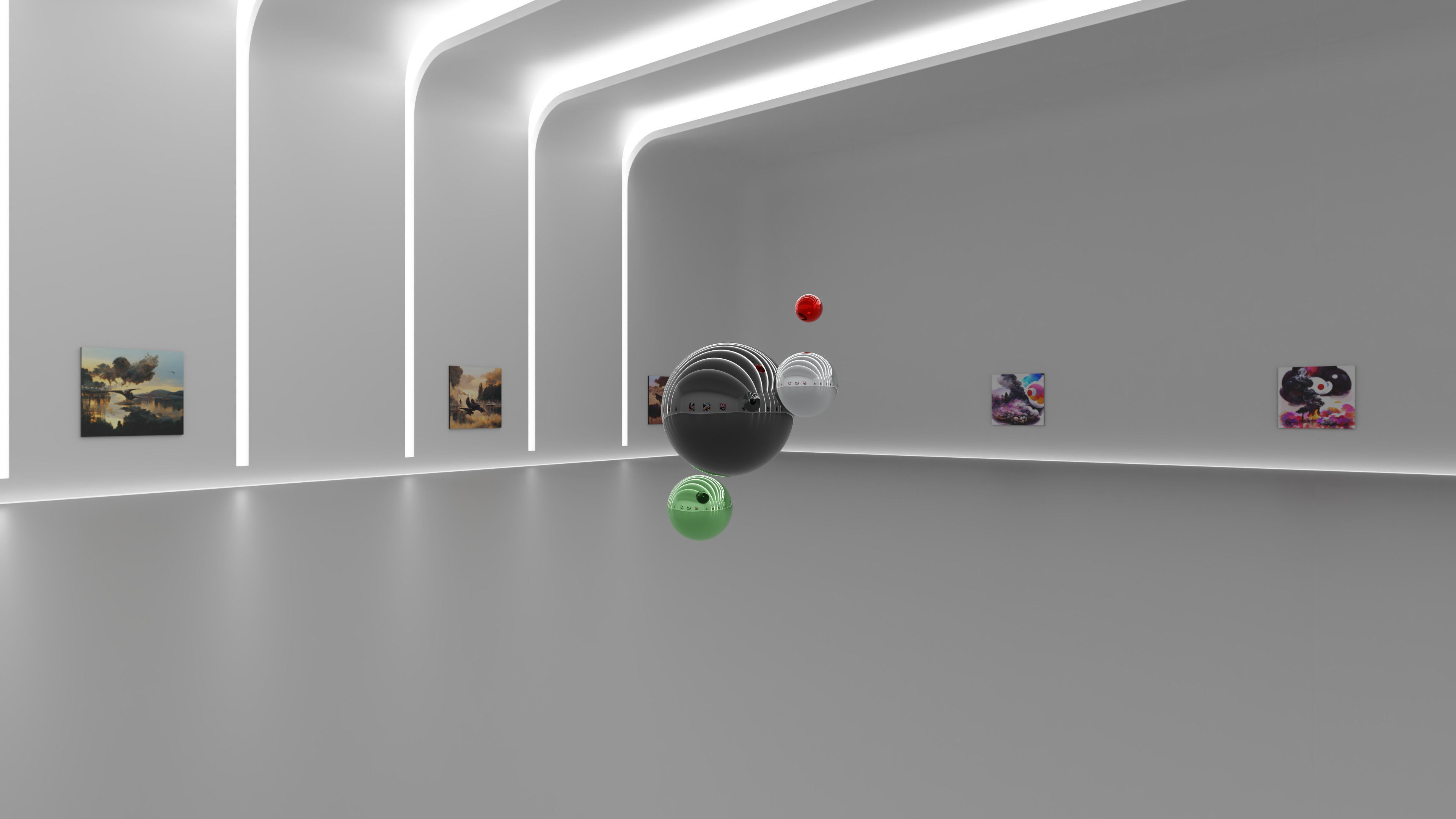 HDRI - Art Museum Gallery Interior 27 v2 - 16384x8192 Texture_3