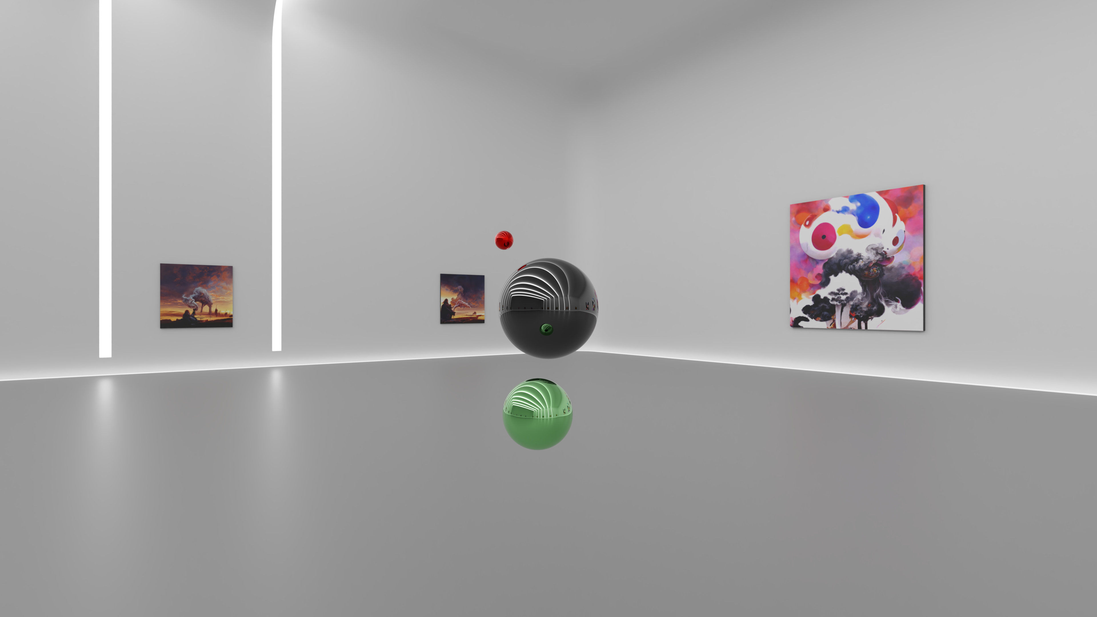 HDRI - Art Museum Gallery Interior 27 v2 - 16384x8192 Texture_14