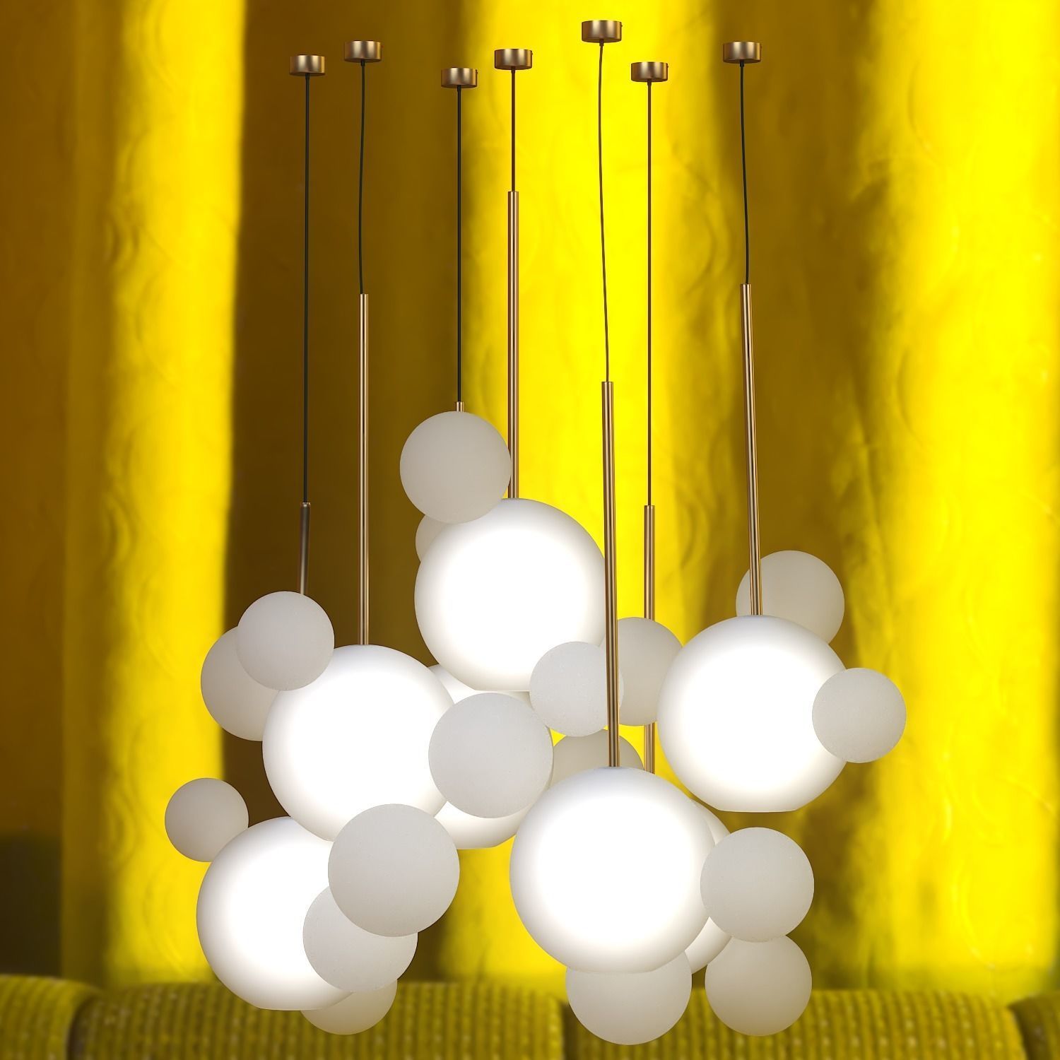 Frosted Blown Glass Bubble 3D model_2