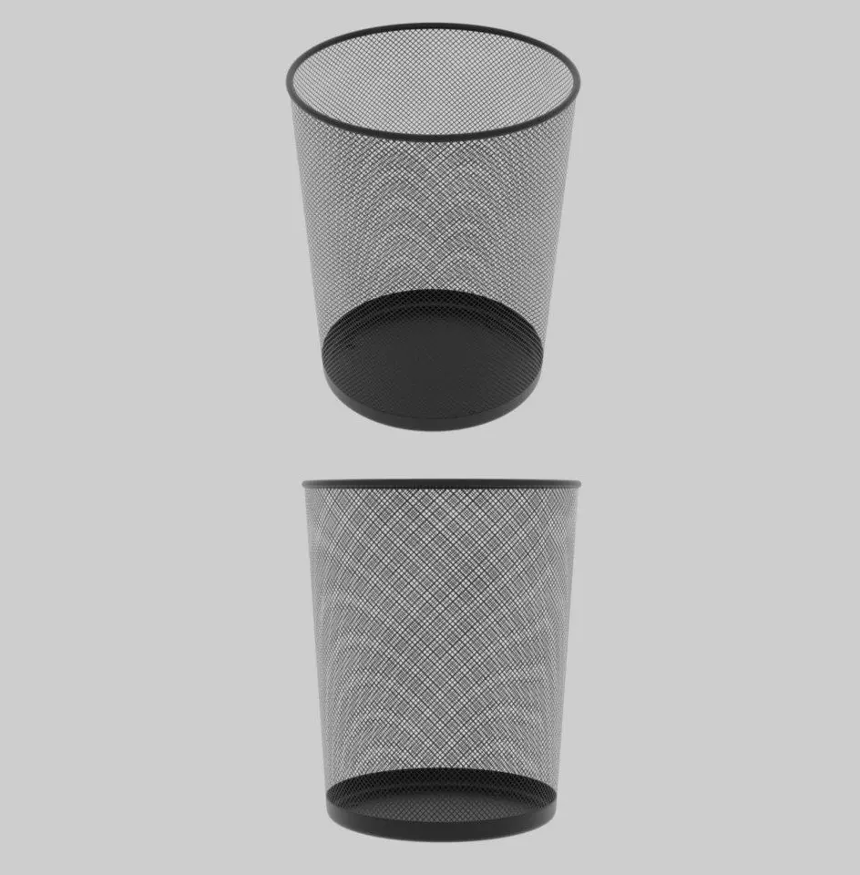 Office trash can 3D model_0