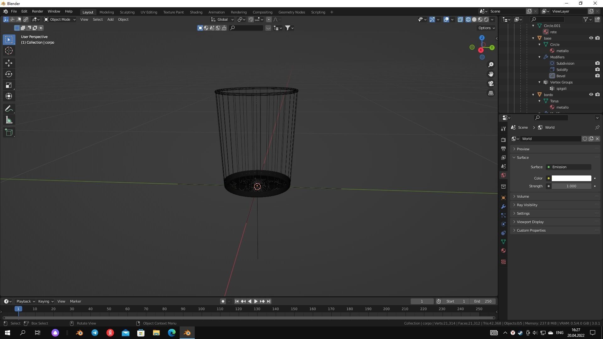 Office trash can 3D model_5