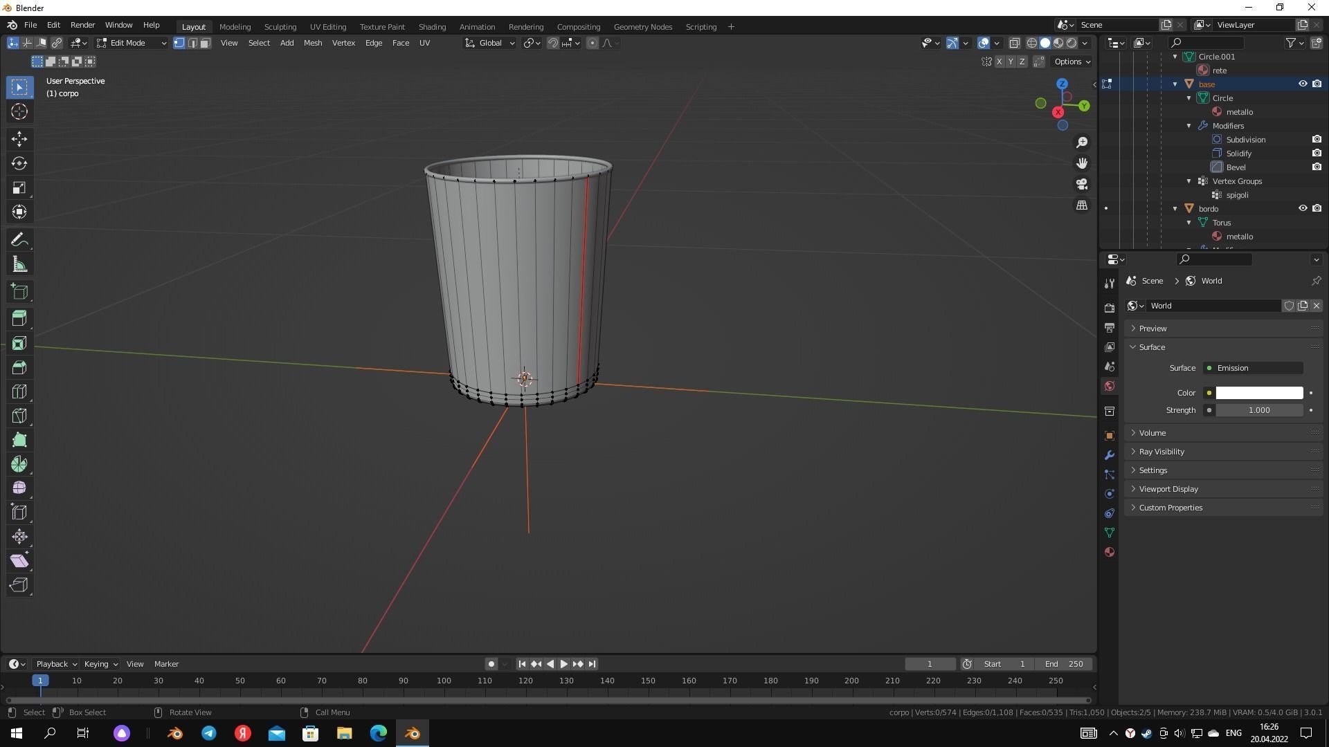 Office trash can 3D model_4