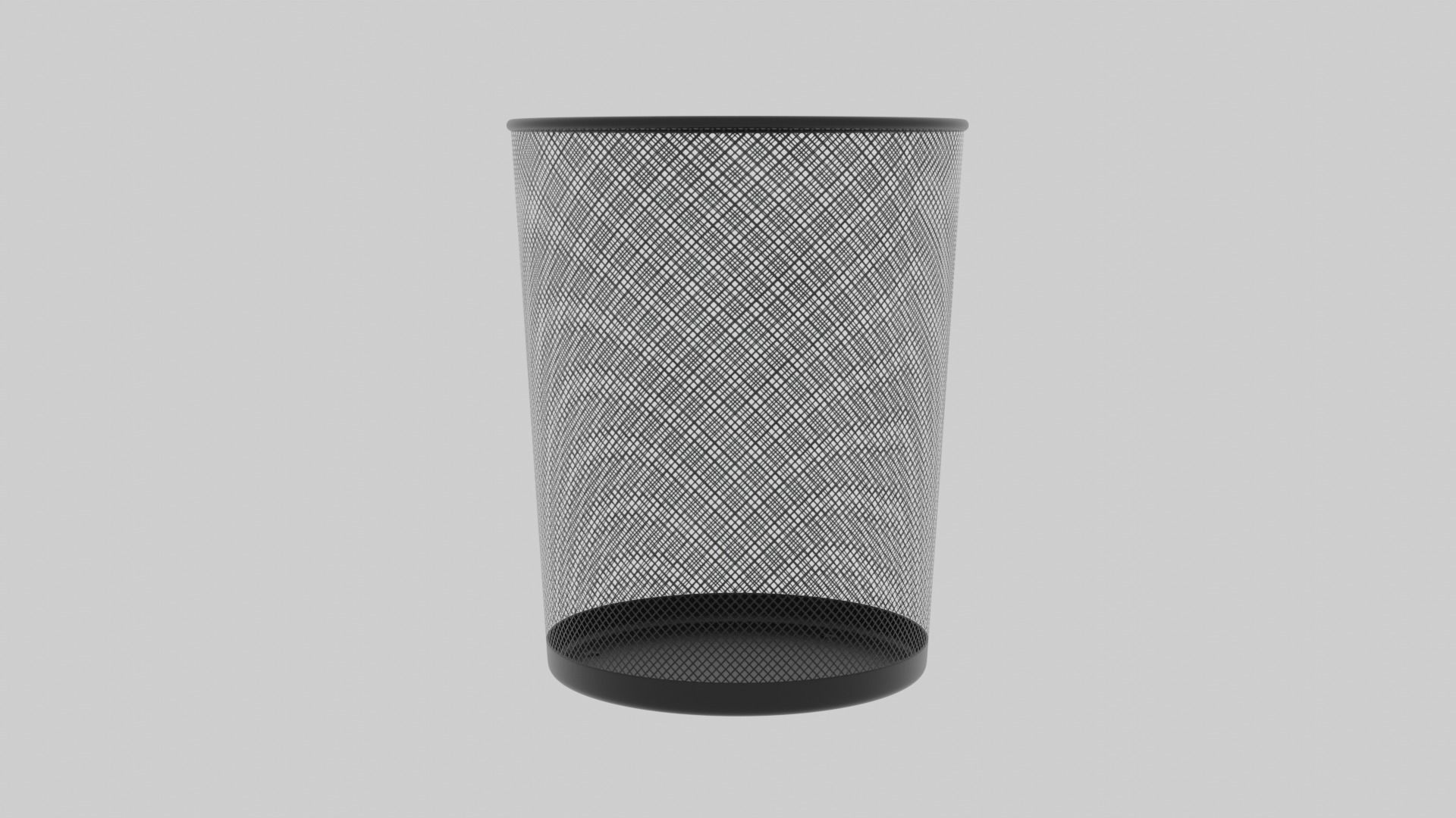 Office trash can 3D model_2