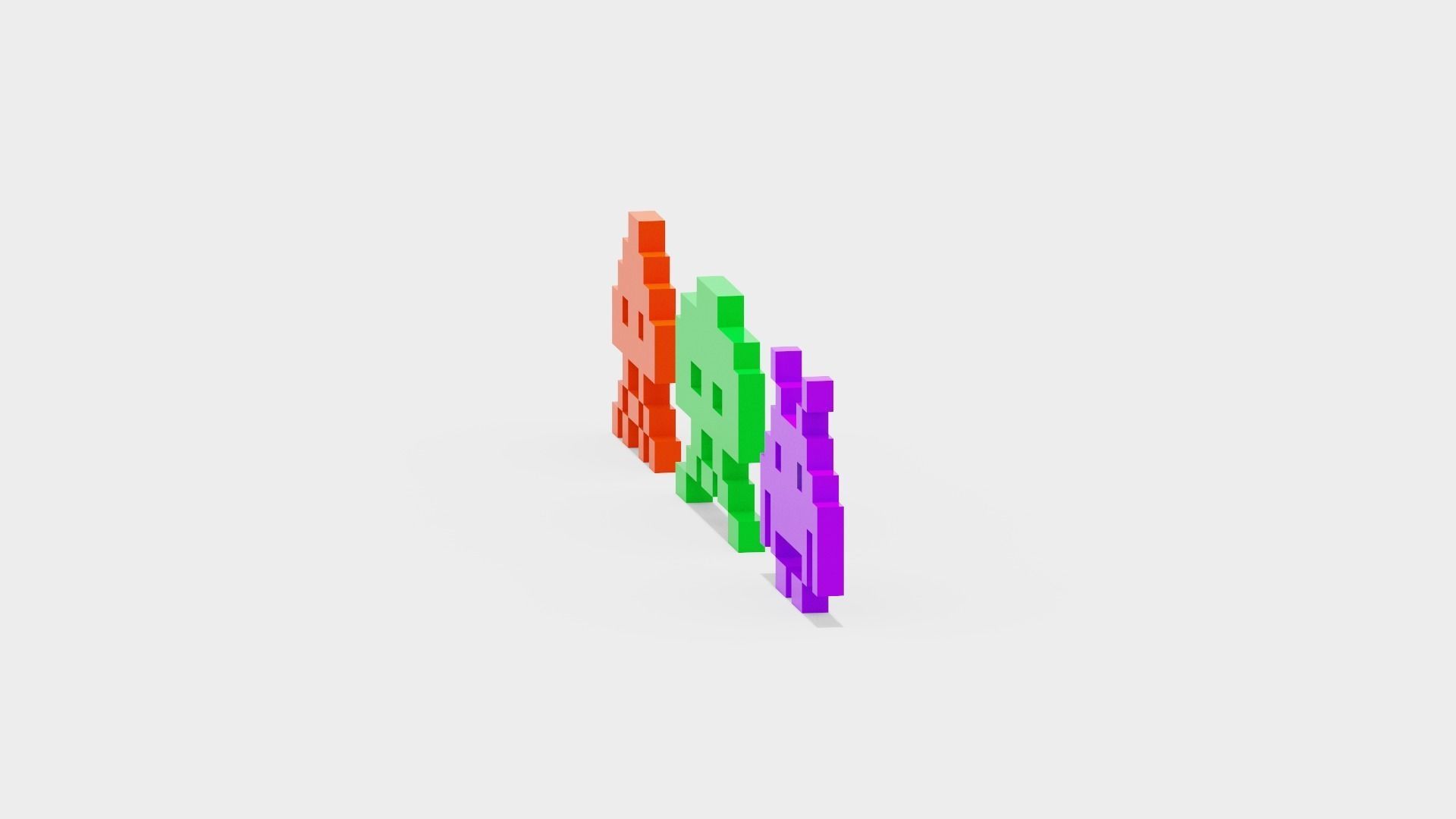 Space Invaders Low-poly 3D model_13