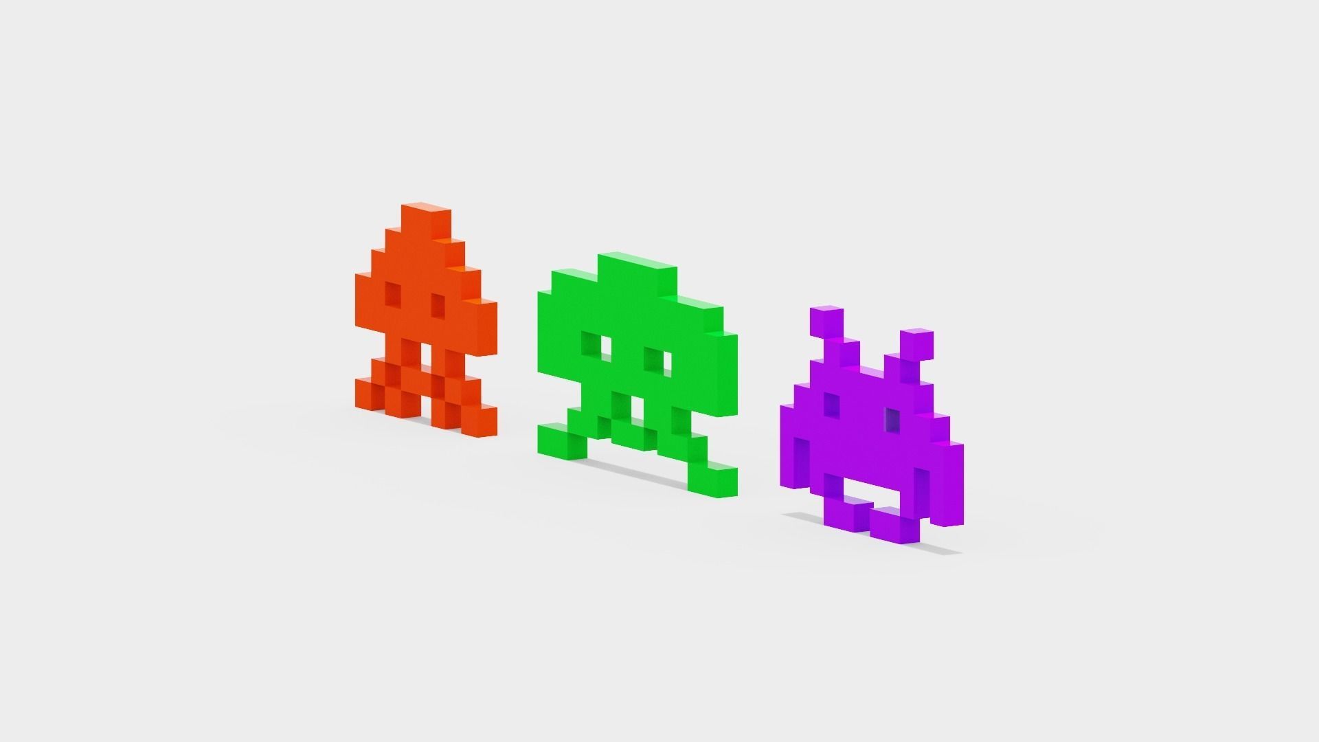 Space Invaders Low-poly 3D model_16