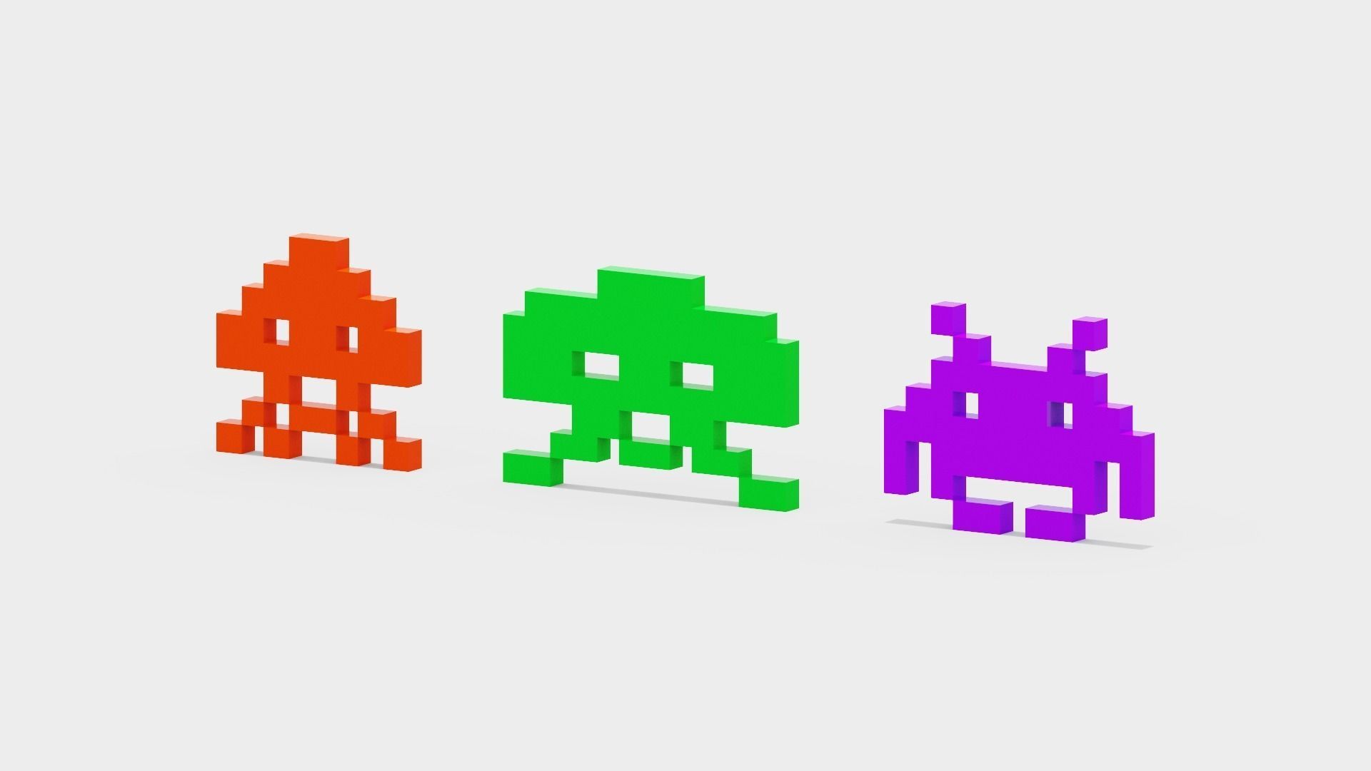 Space Invaders Low-poly 3D model_15