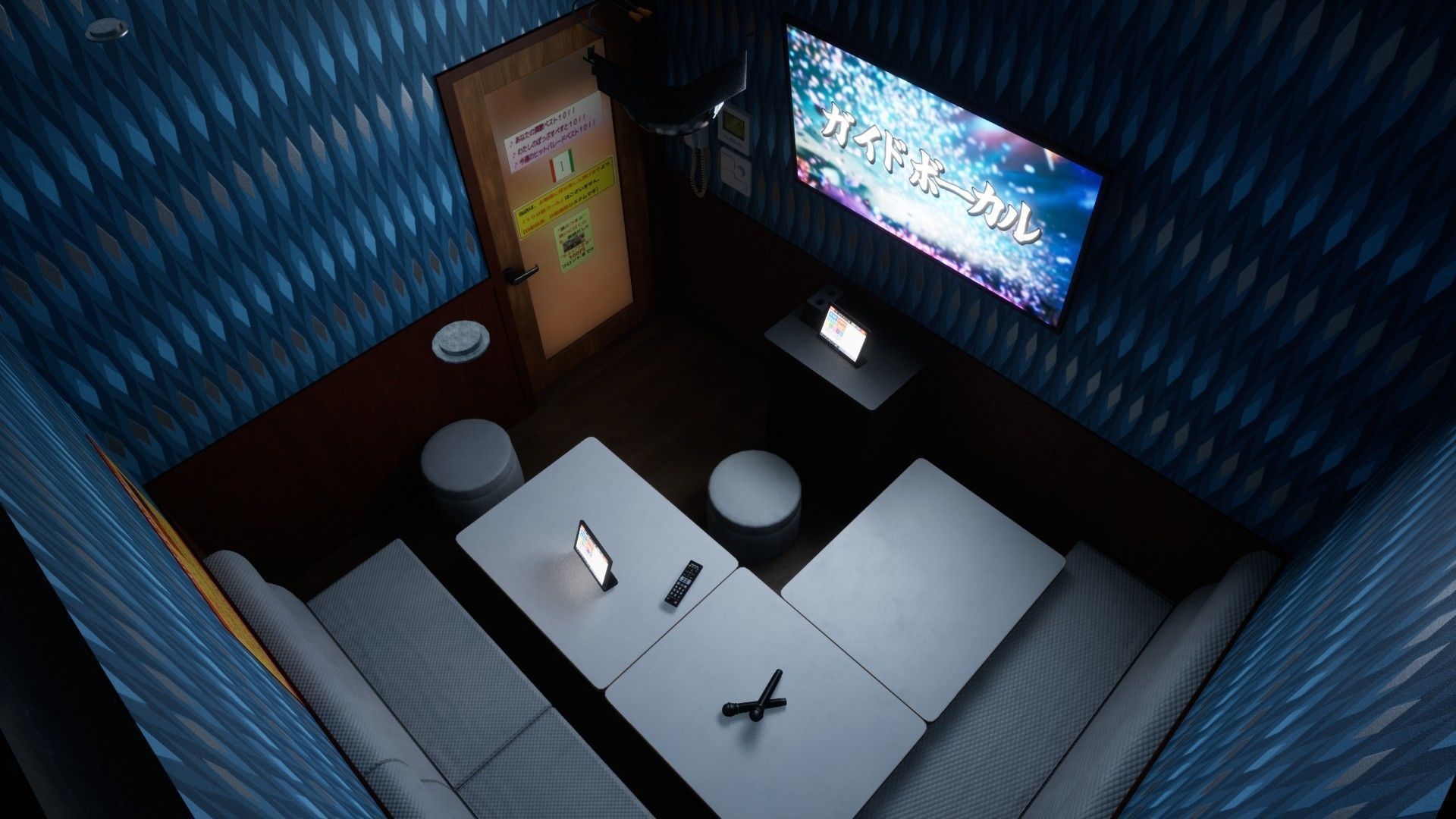 Japanese Karaoke Low-poly 3D model_21