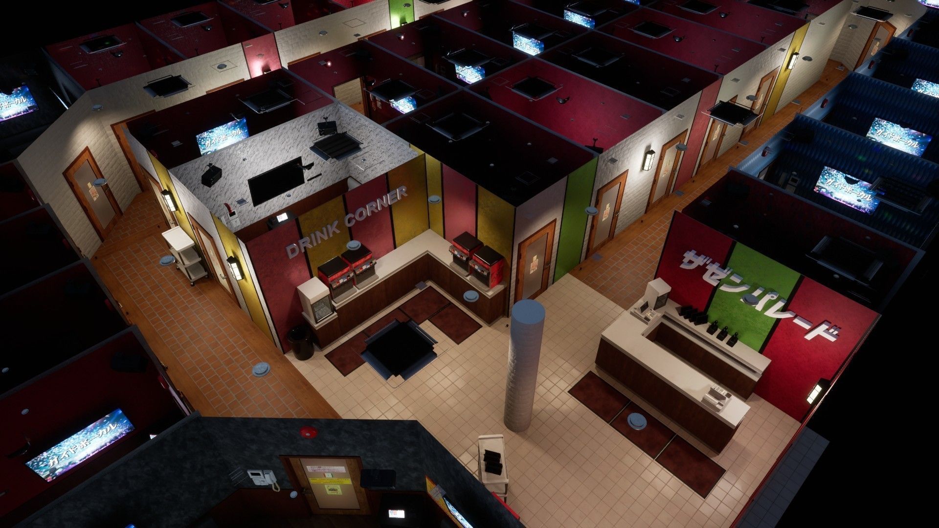 Japanese Karaoke Low-poly 3D model_7