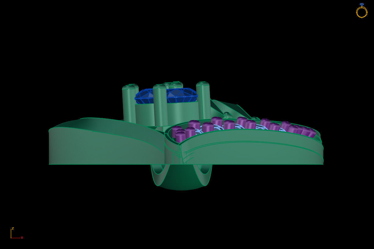 Heart diamond pendant 3D print model free download 3D print model_14