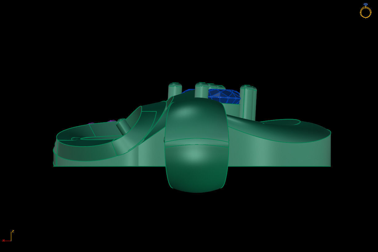 Heart diamond pendant 3D print model free download 3D print model_13