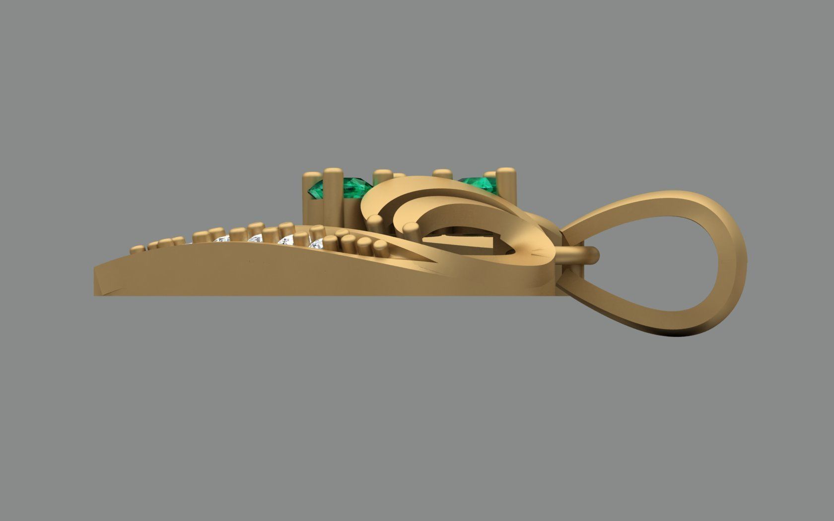 Heart diamond pendant 3D print model free download 3D print model_16