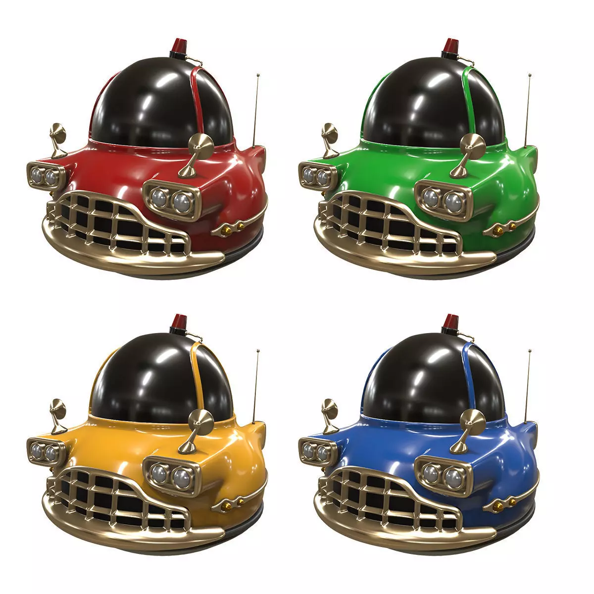 Stylized car 3d model Low-poly 3D model_0