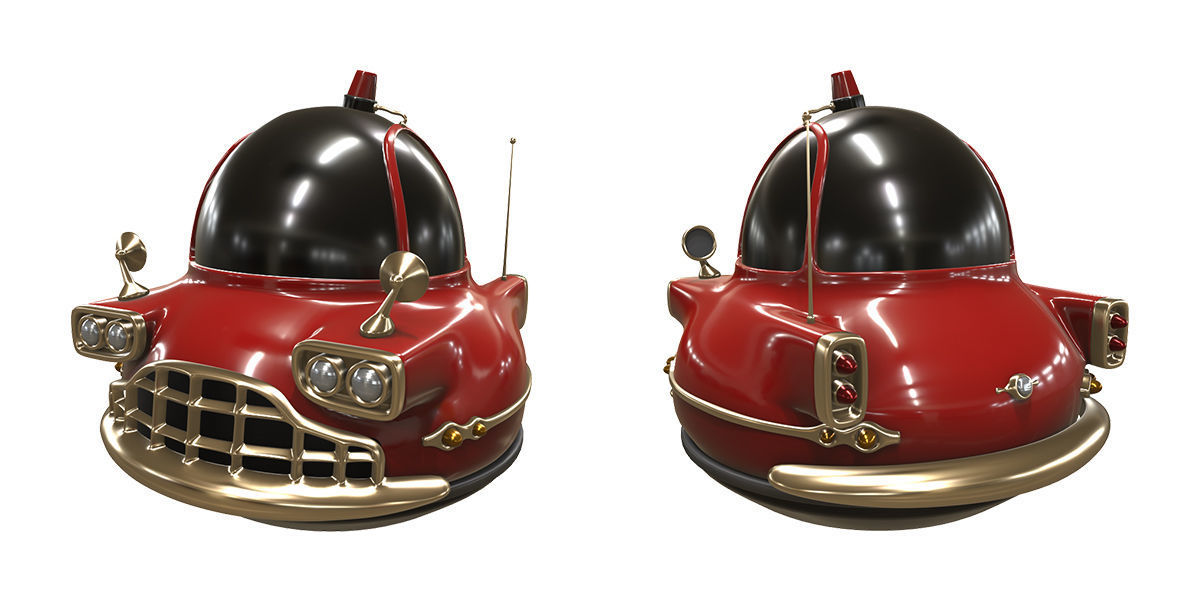Stylized car 3d model Low-poly 3D model_2